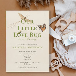 Cute Little Love Bug Baby shower Invitation Kaart