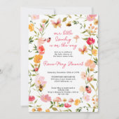 Cute Little Lovebug Spring Garden Baby Shower Kaart (Voorkant)