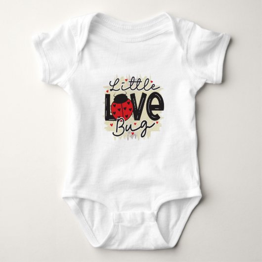 Cute Little Lovebug Valentijnsliefde Baby Rompertj Romper (Voorkant)