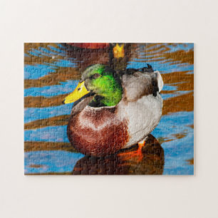 Cute Little Mallard Duck Jigzaag puzzle Legpuzzel