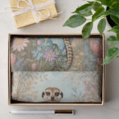 Cute Little Meerkat Pastel Floral Tissuepapier (Geschenk)