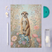 Cute Little Meerkat Pastel Floral Tissuepapier (Craft)