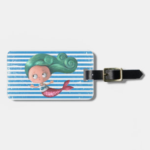 Cute Little Mermaid Bagagelabel