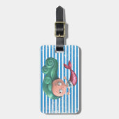 Cute Little Mermaid Bagagelabel (Voorkant verticaal)