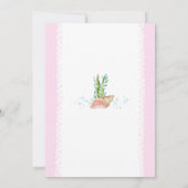 Cute Little Mermaid Birthday Party Invitation Kaart (Achterkant)