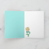 Cute Little Mermaid Kaart (Binnen)