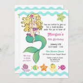 Cute Little Mermaid Kaart (Voorkant / Achterkant)