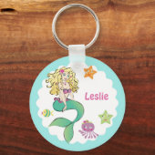 Cute Little Mermaid Sleutelhanger (Voorkant)