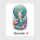 Cute Little Mermaid Sticker (Vel)