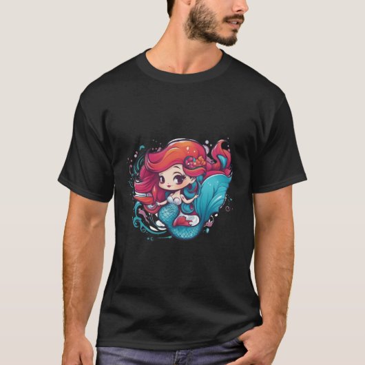 Cute Little Mermaid T-shirt (Voorkant)