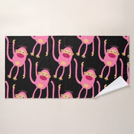 Cute Little Monkey Badhanddoek (Badhanddoek)