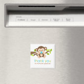Cute Little Monkey Boy Bedankt Magnet (Insitu (Vaatwasser))