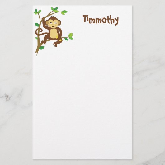 Cute Little Monkey Briefpapier (Voorkant)