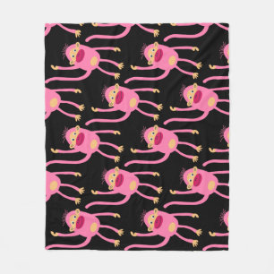 Cute Little Monkey Fleece Deken