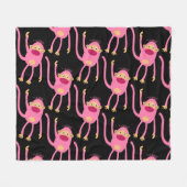 Cute Little Monkey Fleece Deken (Voorkant (Horizontaal))