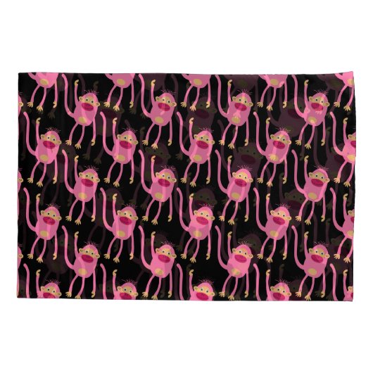 Cute Little Monkey Kussensloop (Achterkant)