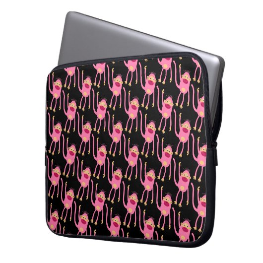Cute Little Monkey Laptop Sleeve (Voorkant Links)