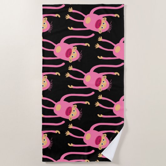 Cute Little Monkey Strandlaken (Voorkant)