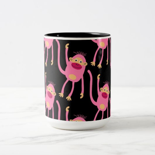 Cute Little Monkey Tweekleurige Koffiemok (Center)