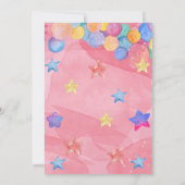 Cute Little Monster Birthday Party Invitation Kaart (Achterkant)