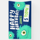 Cute Little Monster Blue Spandoek (Verticaal)