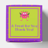 Cute Little Monster Green Kinder Halloween Bedankdoosjes (Bovenkant)