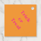 Cute Little Monster Oranje Halloween Party Bedankjes Labels (Achterkant)