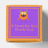 Cute Little Monster Oranje Paars Kind Halloween Bedankdoosjes (Bovenkant)