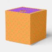 Cute Little Monster Oranje Paars Kind Halloween Bedankdoosjes (Achterkant)
