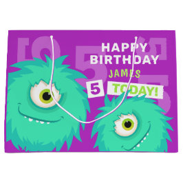 Cute Little Monster Paars Groot Cadeauzakje