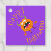 Cute Little Monster Paars Halloween Party Bedankjes Labels (Voorkant)