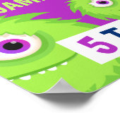 Cute Little Monster Paars Poster (Hoek)