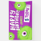 Cute Little Monster Paars Spandoek (Verticaal)