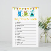 Cute Little Monsters Baby word scramble game (Staand voorkant)