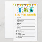 Cute Little Monsters Baby word scramble game (Voorkant / Achterkant)