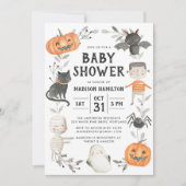 Cute Little Monsters Halloween Baby shower Kaart (Voorkant)