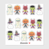 Cute Little Monsters Halloween Sticker (Vel)