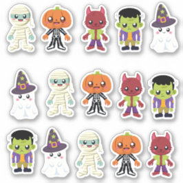Cute Little Monsters Halloween Sticker