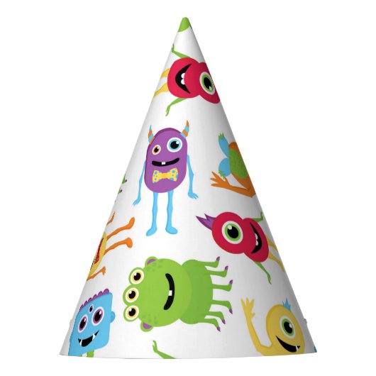 Cute Little Monsters Party Pet Feesthoedjes (Voorkant)