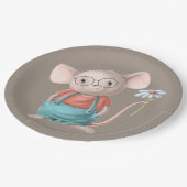 Cute Little Mouse Animal Cartoon Papieren Bordje (Gekanteld)