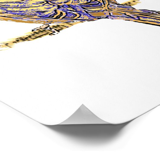 Cute Little Music Note Bird Poster (Hoek)