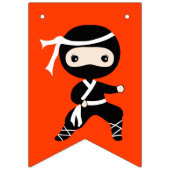 Cute Little Ninja Happy Birthday Bunting Flags Vlaggetjes (Eerste vlag)