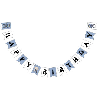 Cute Little Ninja Happy Birthday Bunting Flags Vlaggetjes