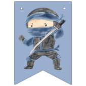Cute Little Ninja Happy Birthday Bunting Flags Vlaggetjes (Eerste vlag)