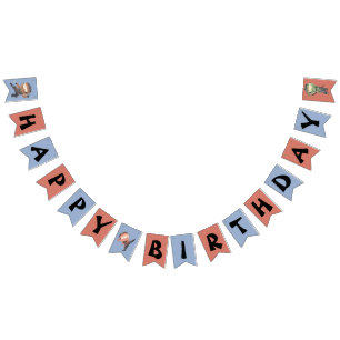 Cute Little Ninja Happy Birthday Vlaggetjes