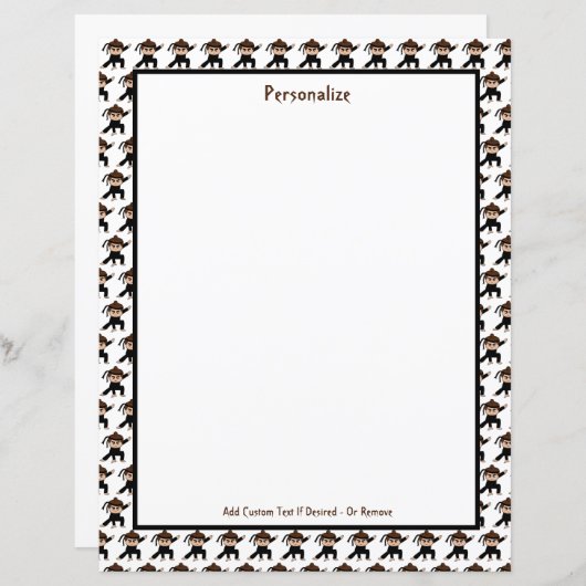 Cute Little Ninja Warrior Personalize (Voorkant / Achterkant)