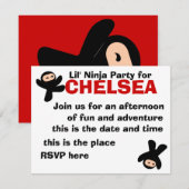 Cute Little Ninjas Kaart (Voorkant / Achterkant)