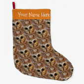 Cute Little Northern Saw Whet Owl Grote Kerstsok (Voorkant)