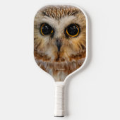 Cute Little Northern Saw Whet Owl Pickleball Paddle (Achterkant)