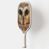 Cute Little Northern Saw Whet Owl Pickleball Paddle (Links)